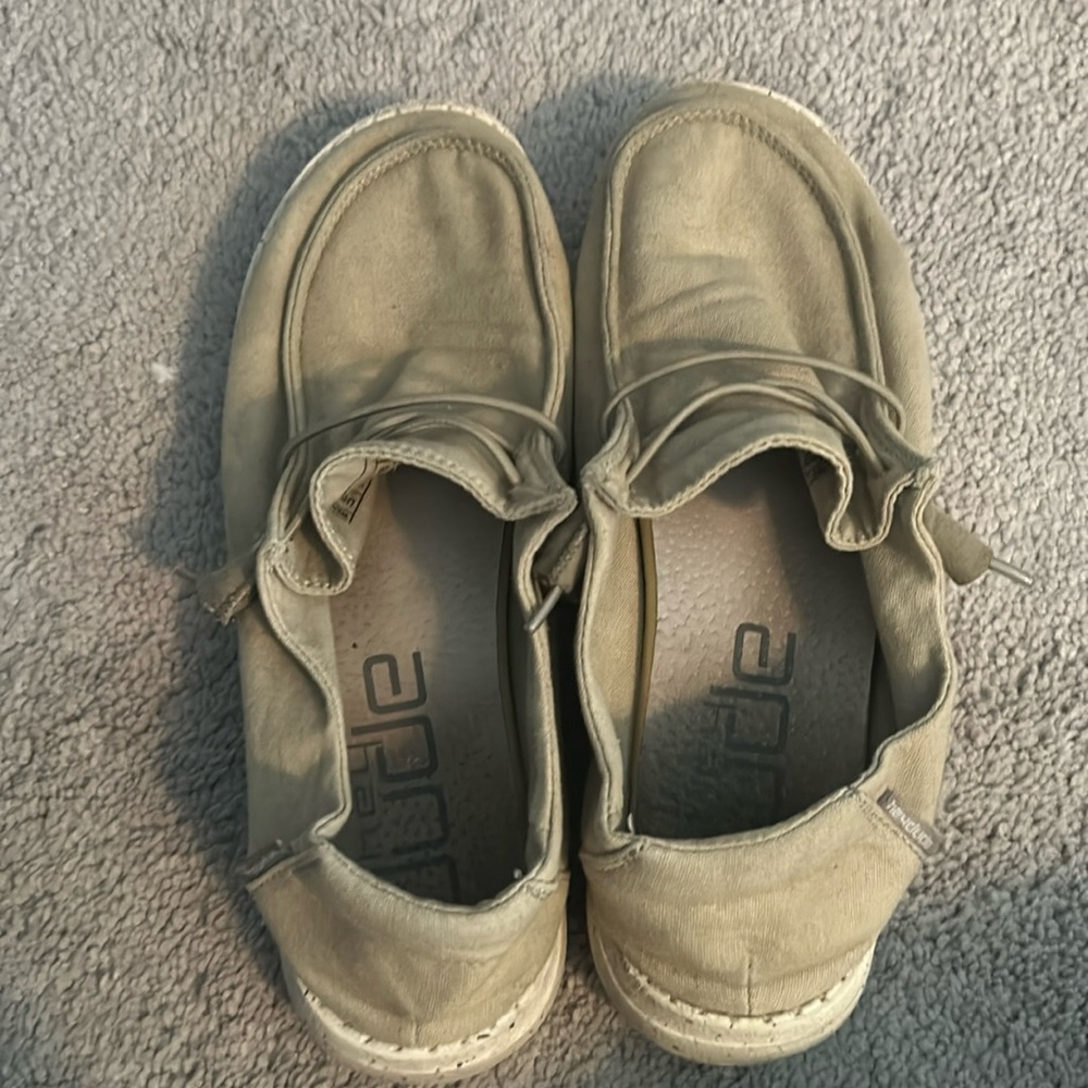 Lightly used tan hey dudes